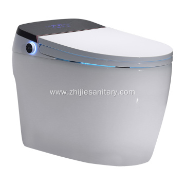 Automatic flush with cover closing smart toilet